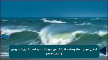 تحذير أمواج.. «الأرصاد» تكشف عن موجات عالية تهدد خليج السويس والبحر الأحمر